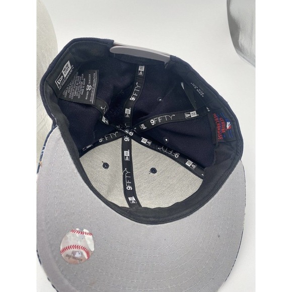 NY Yankees Baseball Hat Cap New Era 9Fifty Official MLB Navy Blue White Print - Picture 4 of 8